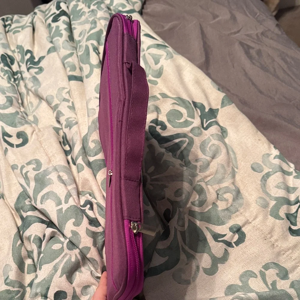 Purple Zigzag Patterned Bag